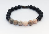 PINK/GREY STONE BRACELET