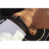 Black & Brown Nail Bangle - Wrist Avenue