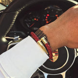 Black & Red Nail Bangle - Wrist Avenue
