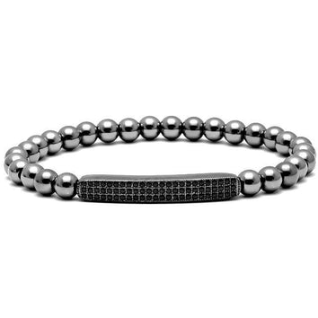 BLACK HEMATITE&ZIRCON BRACELET