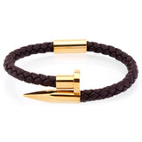 Brown Gold Nail Bangle - Wrist Avenue